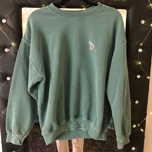 Topshop teal elephant sweatshirt